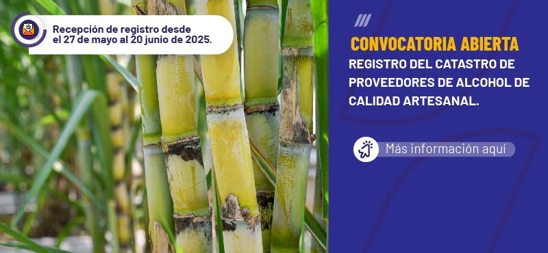 Convocatoria abierta: Registro del catastro de proveedores de alcohol de calidad artesanal