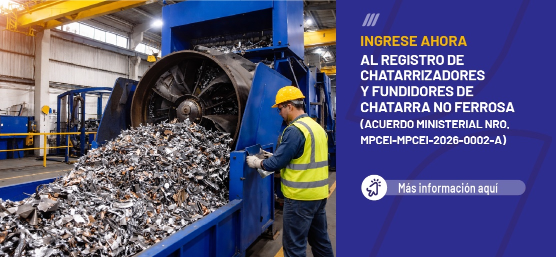 Registro de chatarrizadores y fundidores de chatarra no ferrosa (Acuerdo Ministerial nro. MPCEI-MPCEI-2026-0002-A)